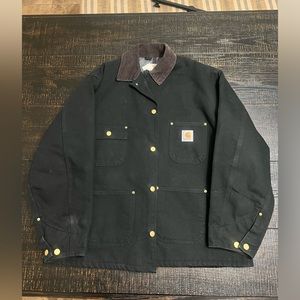 LOOSE FIT FIRM DUCK BLANKET-LINED CHORE COAT